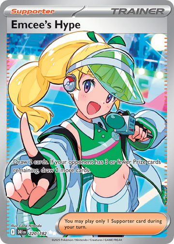 Losse Pokemonkaart 220/182 - Emcee's Hype - Destined Rivals - [Ultra Rare]