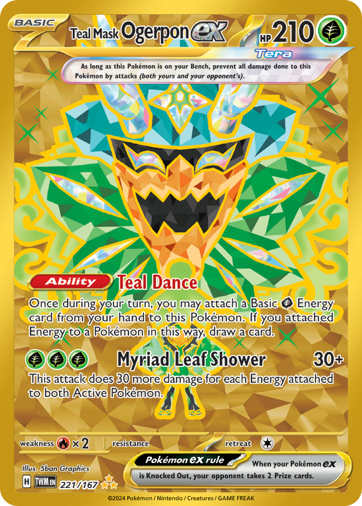 221/167 - Teal Mask Ogerpon ex - [Hyper Rare]