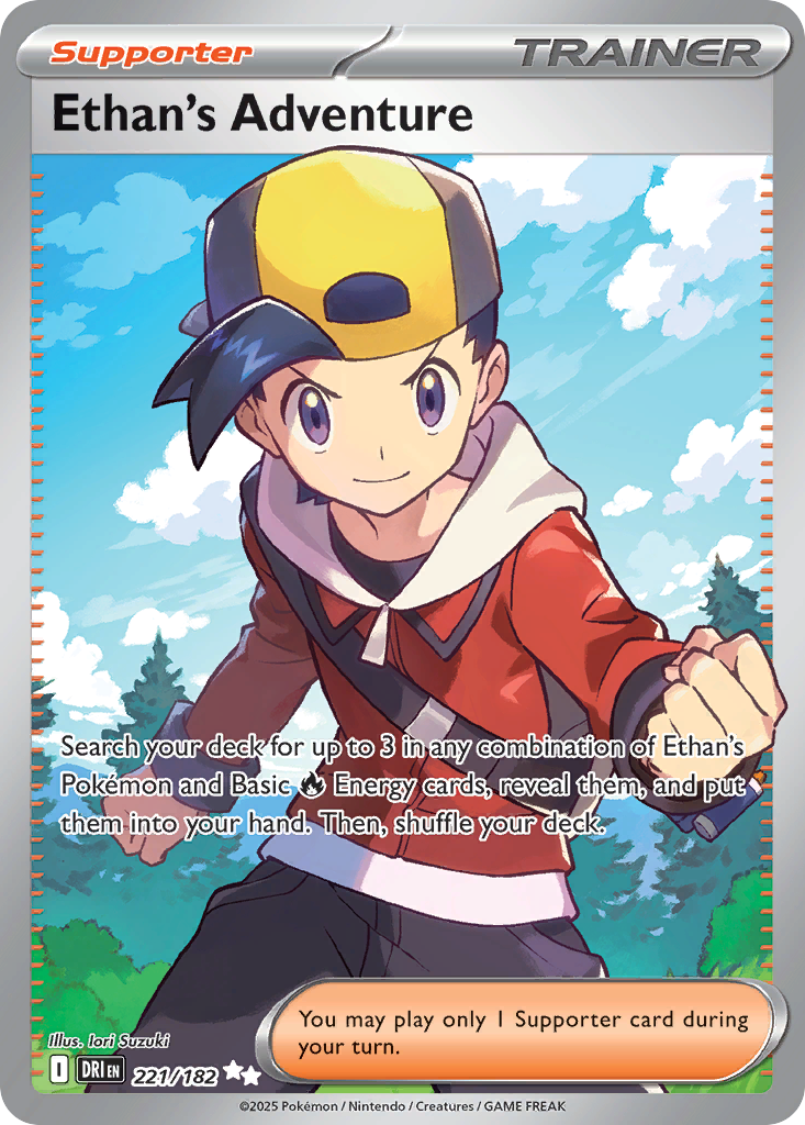 Losse Pokemonkaart 221/182 - Ethan's Adventure - Destined Rivals - [Ultra Rare]