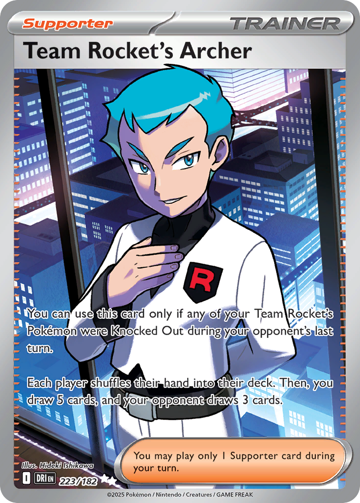 Losse Pokemonkaart 223/182 - Team Rocket's Archer - Destined Rivals - [Ultra Rare]