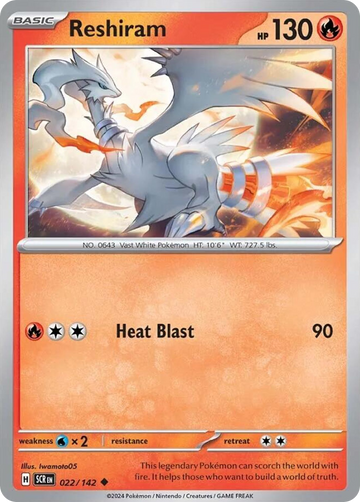 022/142 - Reshiram - [Uncommon] - Reverse Holo