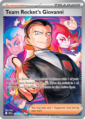 Losse Pokemonkaart 238/182 - Team Rocket's Giovanni - Destined Rivals - [Special Illustration Rare]