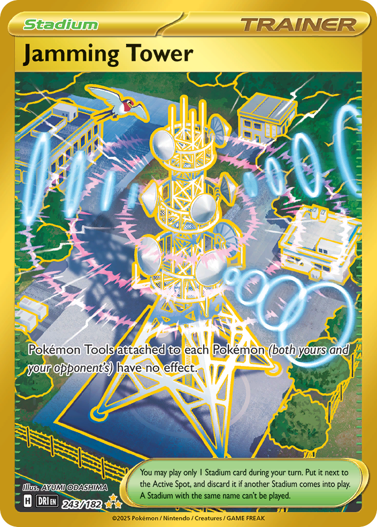 Losse Pokemonkaart 243/182 - Jamming Tower - Destined Rivals - [Hyper Rare]