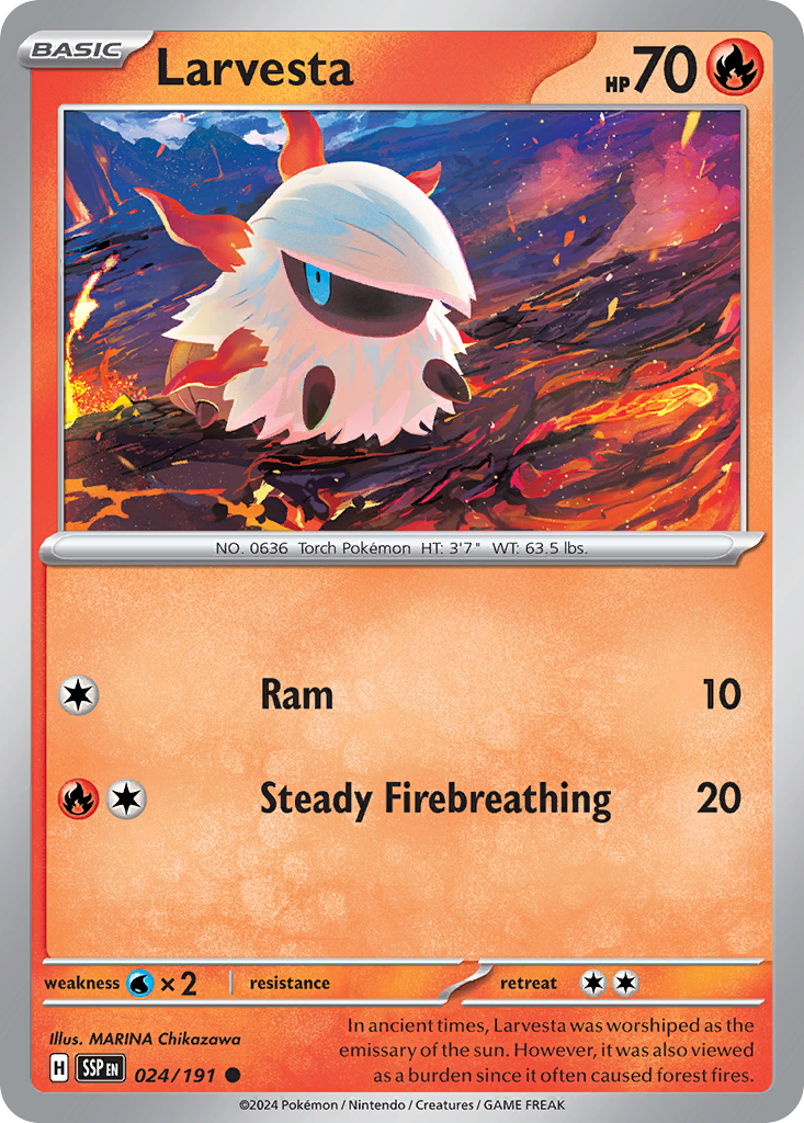 024/191 - Larvesta - [Common] - Reverse Holo