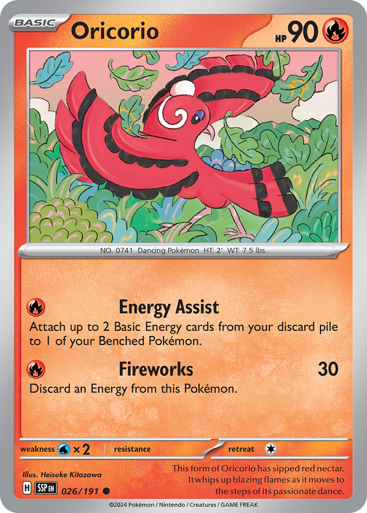 026/191 - Oricorio - [Common] - Reverse Holo