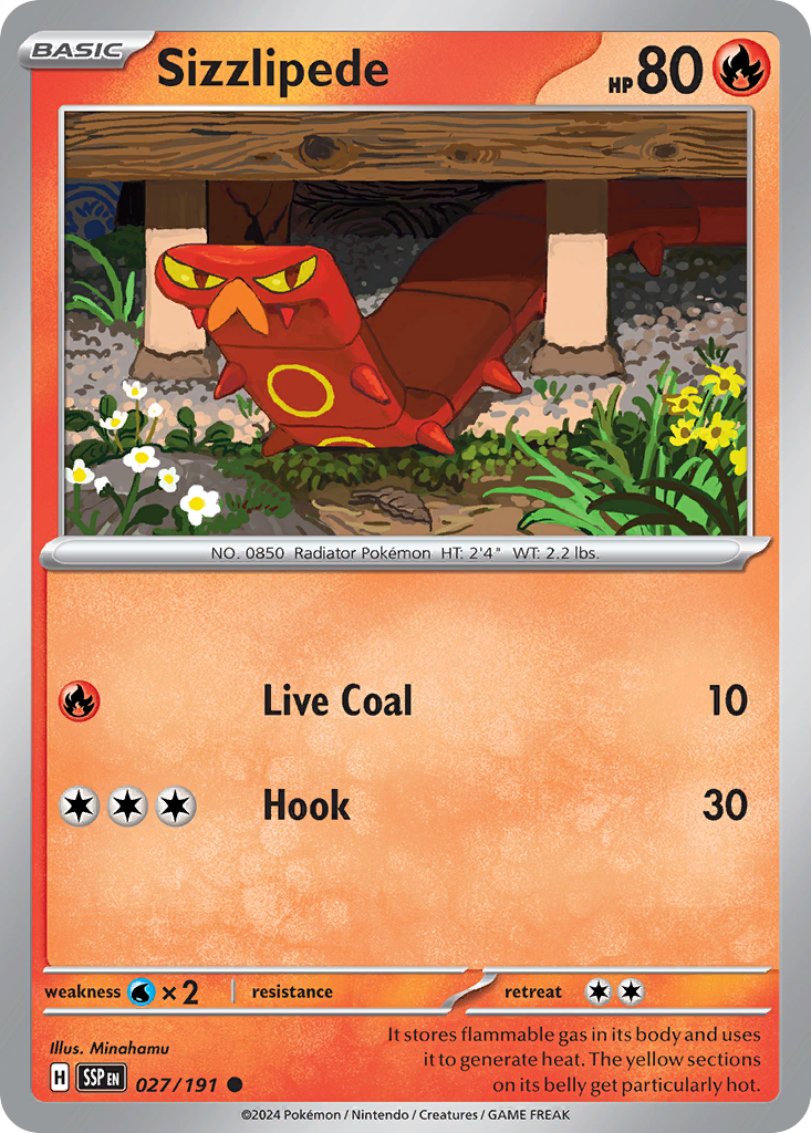 027/191 - Sizzlipede - [Common] - Reverse Holo