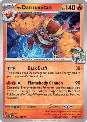 027/159 - N's Darmanitan - [Uncommon] - Reverse Holo