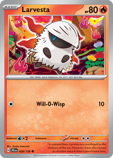 028/159 - Larvesta - [Common] - Reverse Holo