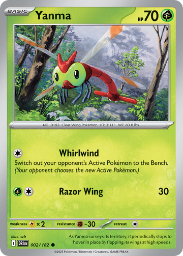 002/182 - Yanma - [Common] - Reverse Holo