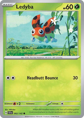 002/142 - Ledyba - [Common] - Reverse Holo