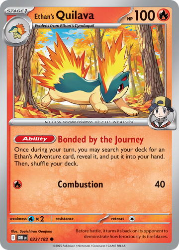 033/182 - Ethan's Quilava - [Common] - Reverse Holo