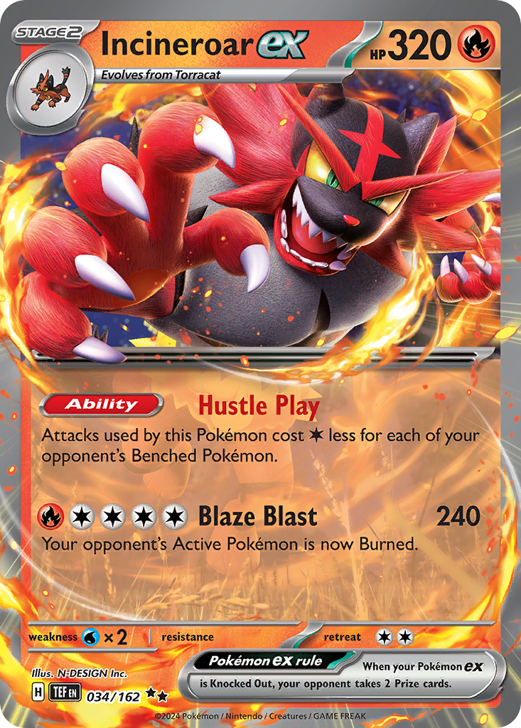 034/162 - Incineroar ex - [Double Rare]