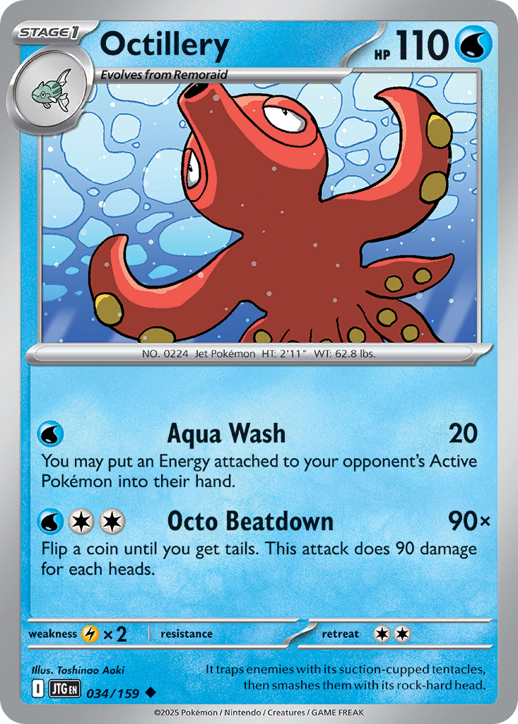 034/159 - Octillery - [Uncommon] - Reverse Holo