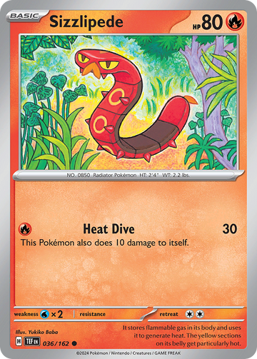 036/162 - Sizzlipede - [Common] - Reverse Holo