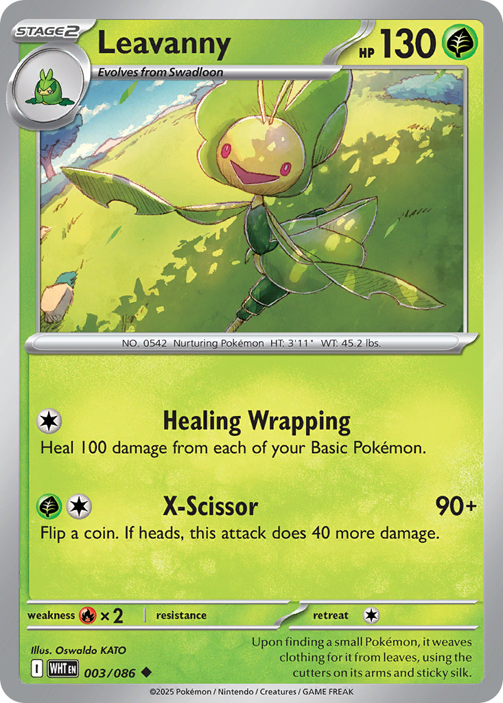 Losse Pokemonkaart 003/086 - Leavanny - White Flare - [Uncommon]