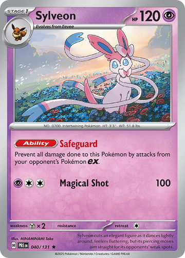 Losse Pokemonkaart 040/131 - Sylveon - Prismatic Evolutions - [Rare]