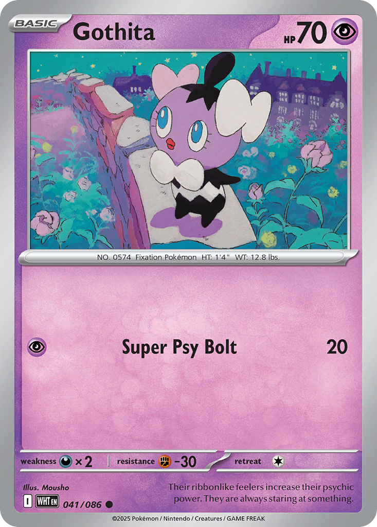 Losse Pokemonkaart 041/086 - Gothita - White Flare - [Common] - Poke Ball Reverse Holo