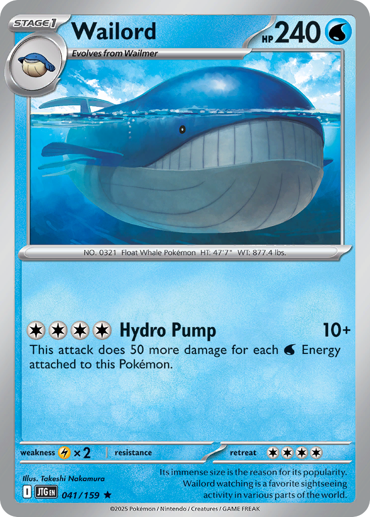 041/159 - Wailord - [Rare] - Reverse Holo