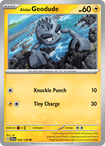 044/159 - Alolan Geodude - [Common] - Reverse Holo