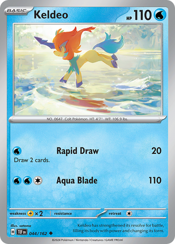 044/162 - Keldeo - [Uncommon] - Reverse Holo