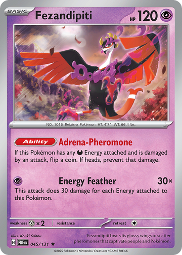 045/131 - Fezandipiti - [Rare] - Poké Ball Holo