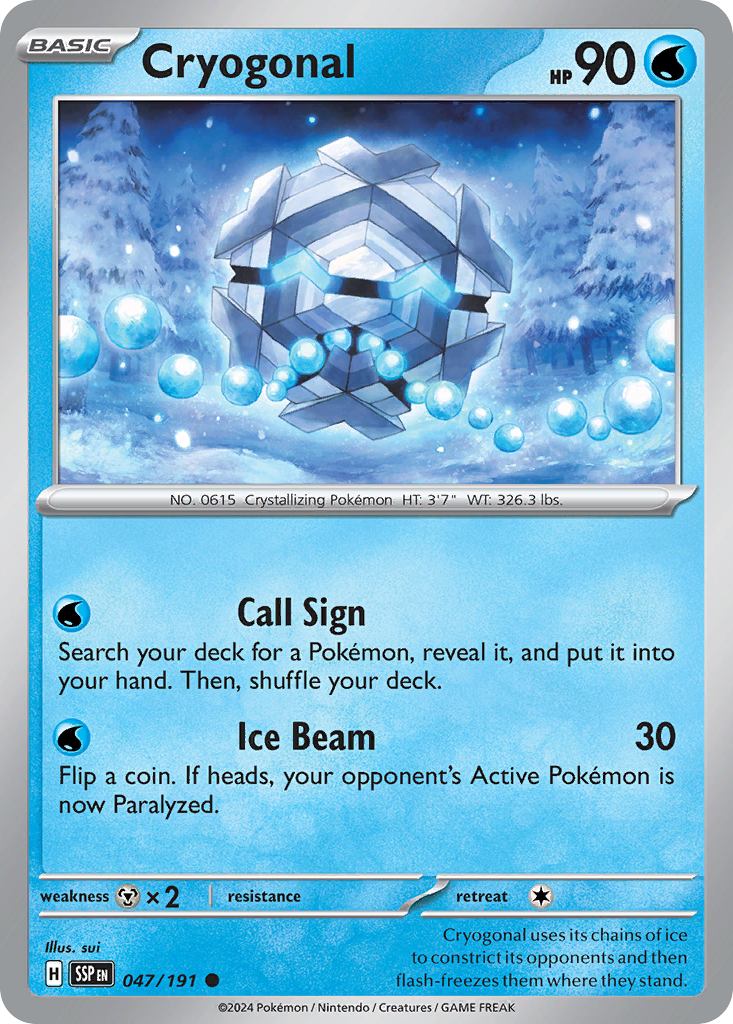 047/191 - Cryogonal - [Common] - Reverse Holo