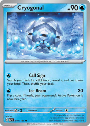 047/191 - Cryogonal - [Common] - Reverse Holo