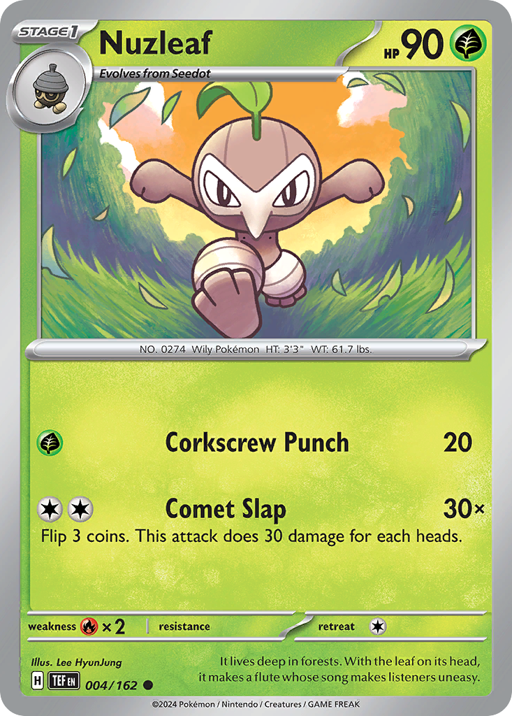 004/162 - Nuzleaf - [Common] - Reverse Holo