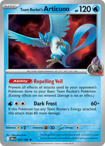 051/182 - Team Rocket's Articuno - [Rare]