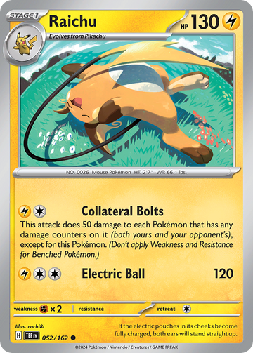 052/162 - Raichu - [Common] - Reverse Holo