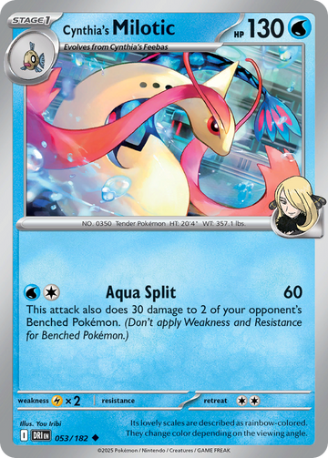 053/182 - Cynthia's Milotic - [Uncommon] - Reverse Holo
