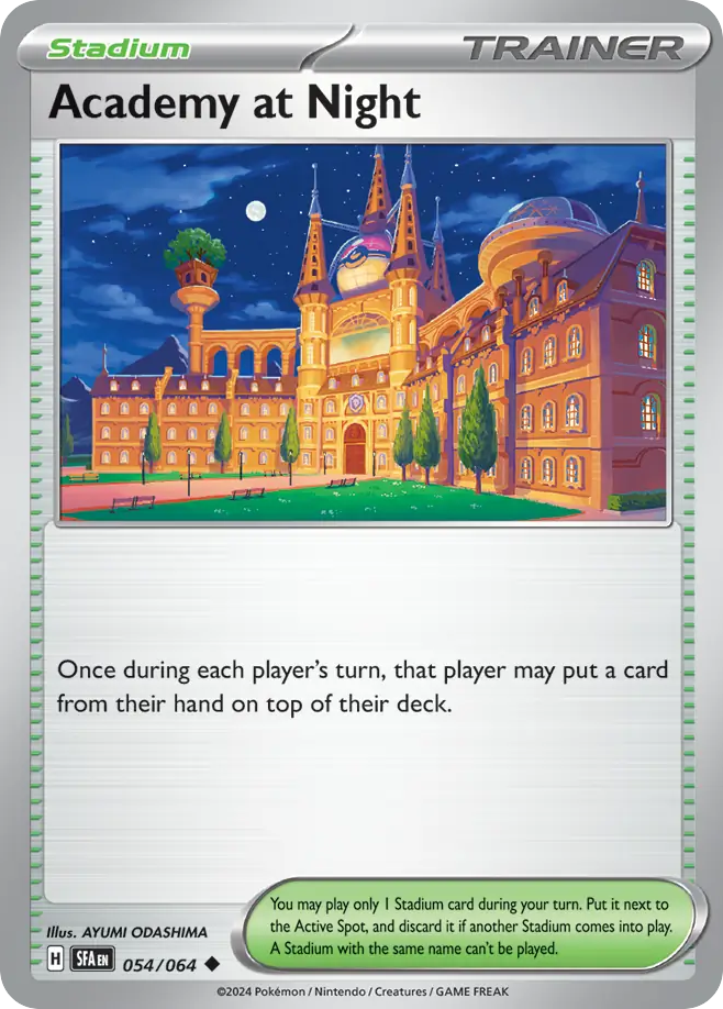 054/064 - Academy at Night - [Uncommon] - Reverse Holo