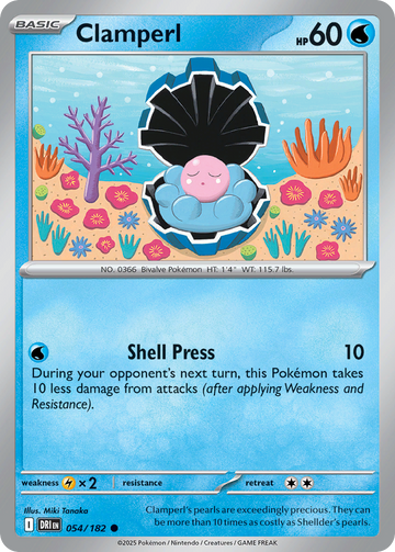 054/182 - Clamperl - [Common] - Reverse Holo
