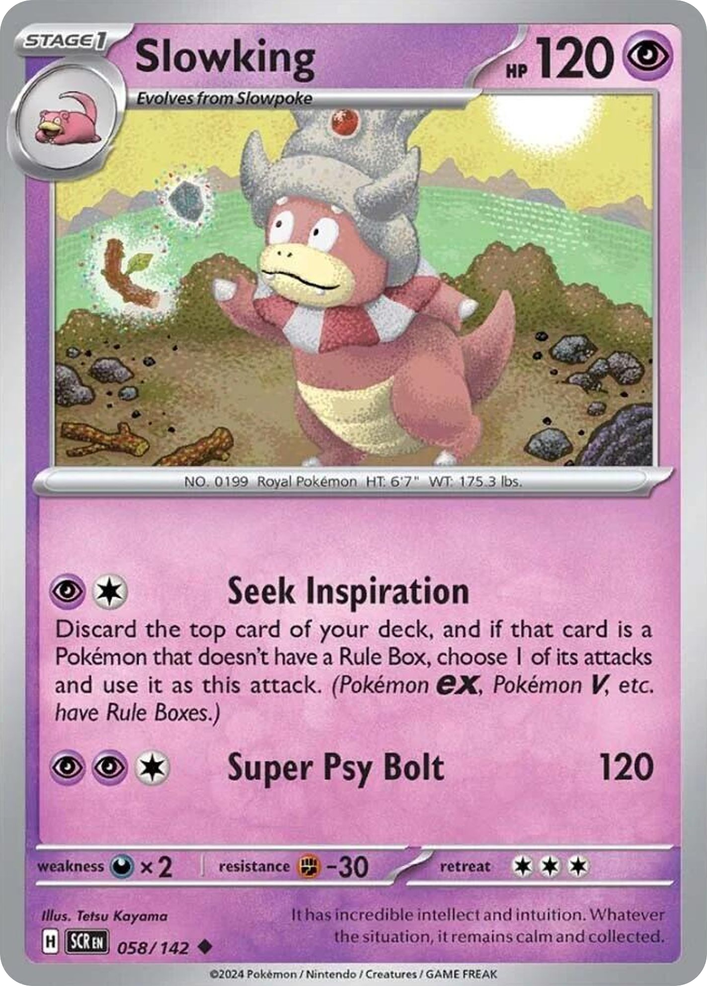 Losse Pokemonkaart 058/142 - Slowking - Stellar Crown - [Uncommon] - Reverse Holo