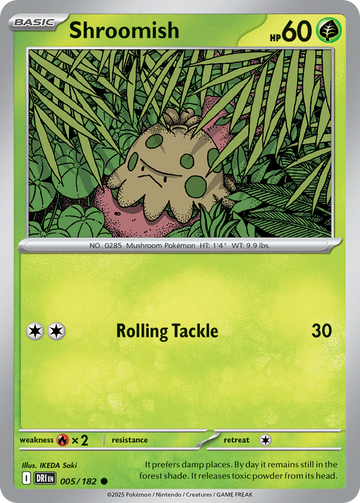005/182 - Shroomish - [Common] - Reverse Holo
