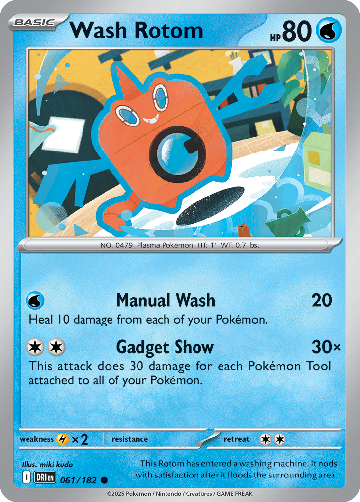 Losse Pokemonkaart 061/182 - Wash Rotom - Destined Rivals - [Common]