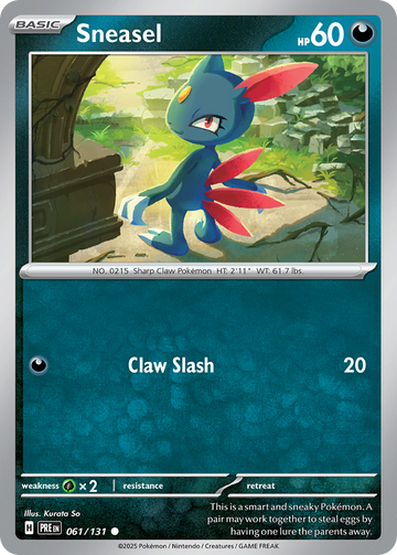 061/131 - Sneasel - [Common] - Poké Ball Holo