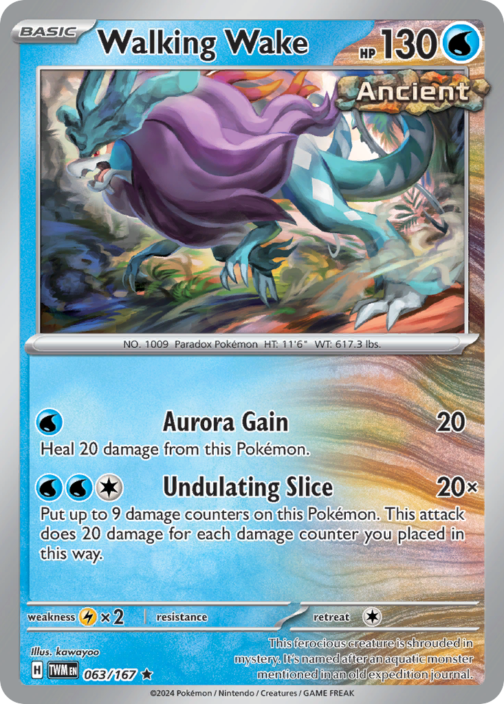 063/167 - Walking Wake - [Rare] - Reverse Holo