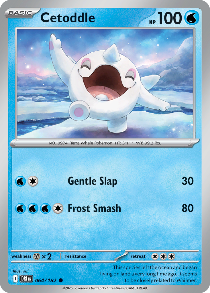 Losse Pokemonkaart 064/182 - Cetoddle - Destined Rivals - [Common] - Reverse Holo