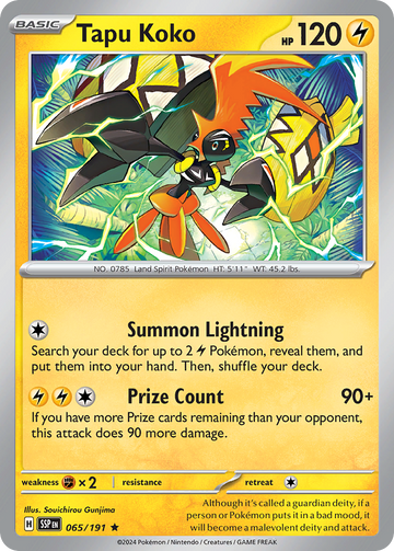 065/191 - Tapu Koko - [Rare] - Reverse Holo