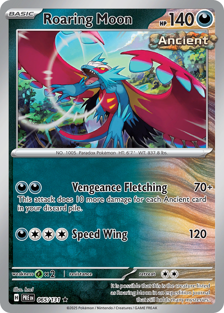 Losse Pokemonkaart 065/131 - Roaring Moon - Prismatic Evolutions - [Rare]