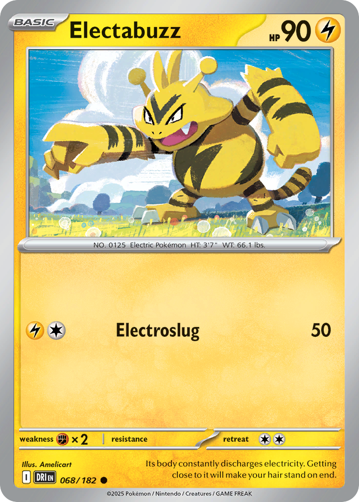 Losse Pokemonkaart 068/182 - Electabuzz - Destined Rivals - [Common]