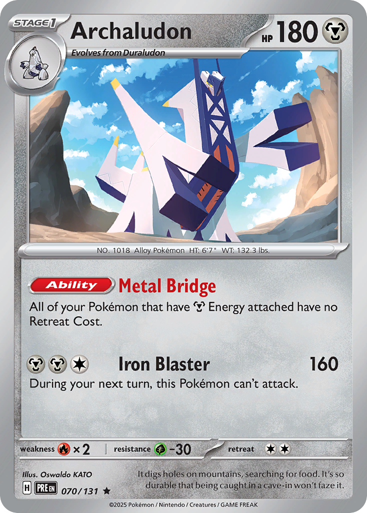070/131 - Archaludon - [Rare] - Reverse Holo