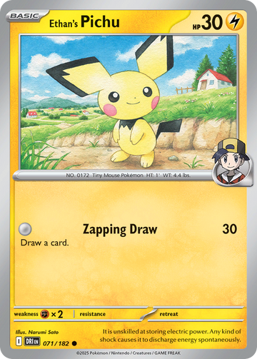 071/182 - Ethan's Pichu - [Common] - Reverse Holo