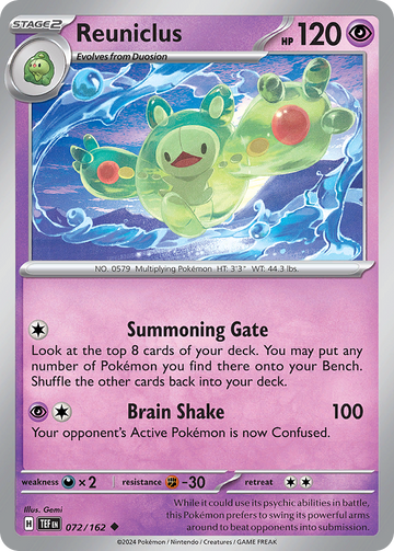 072/162 - Reuniclus - [Uncommon] - Reverse Holo