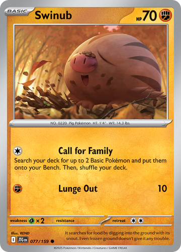 077/159 - Swinub - [Common] - Reverse Holo