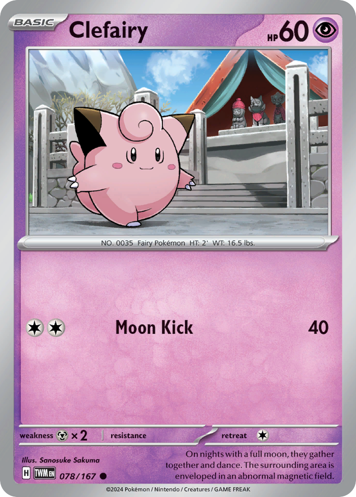 078/167 - Clefairy - [Common] - Reverse Holo