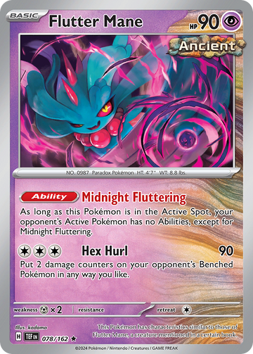 078/162 - Flutter Mane - [Rare] - Reverse Holo