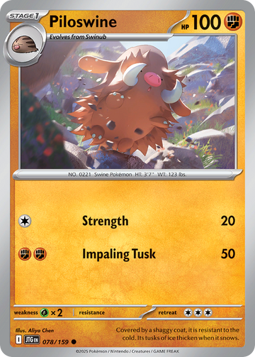 078/159 - Piloswine - [Common] - Reverse Holo