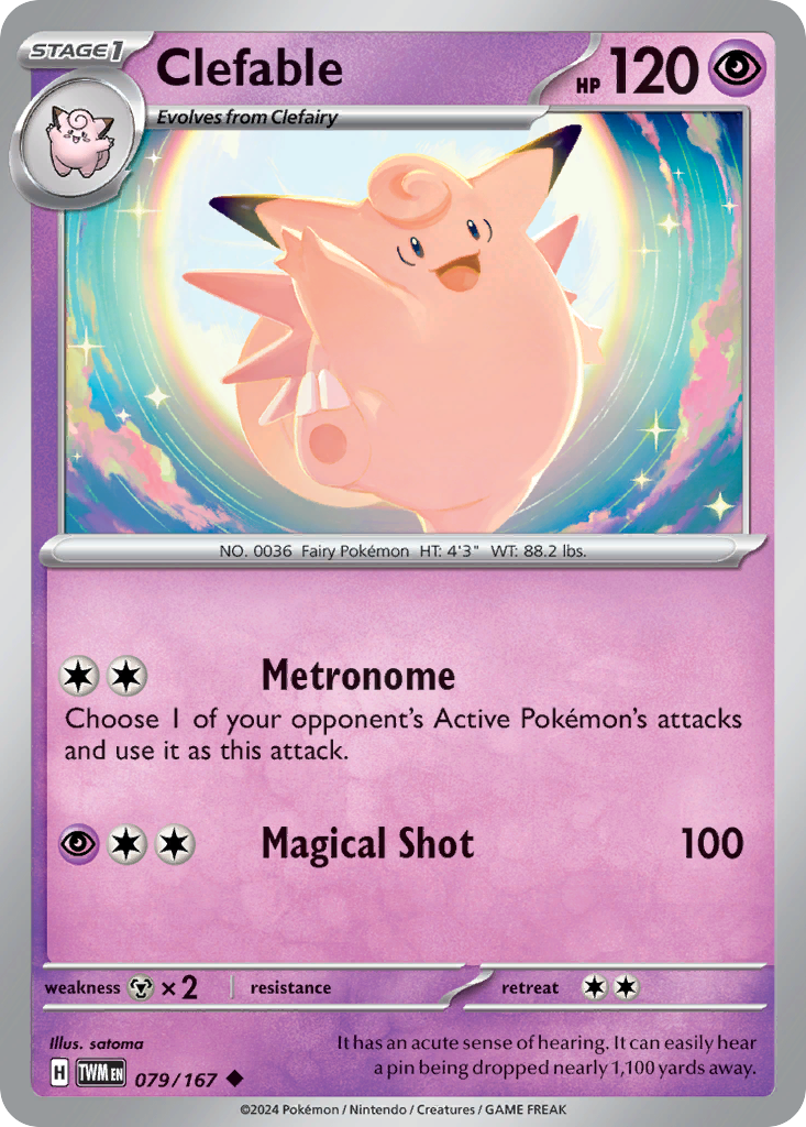 079/167 - Clefable - [Uncommon] - Reverse Holo